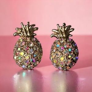 💖 Sparkling Pineapple Crystal Earrings 💖